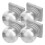 4Pcs Strong Iron Fence Post Covers Silver Ball Shaped Caps 8