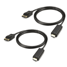 Cable Displayport a HDMI de 6 pies, paquete de 4, UKYEE Adaptador Display Port (DP) a HDMI Convertidor de cable macho a macho de 6 pies para PC a