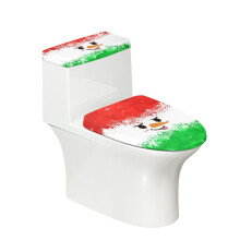 Toilet Lid Covers 17x21 Inches Stretch Easy to Clean for Bathroom Home, Christmas Snowman and Snowflakes