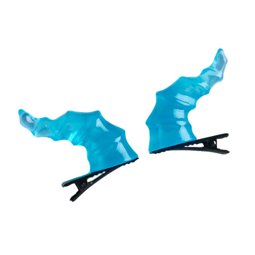 Xinwanna1Pair Φουρκέτα σε σχήμα κέρατος διαβόλου, γοτθικό κλιπ μαλλιών για το Halloween,