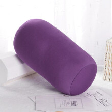 Microbead Neck Pillow, Log Pillow, Bolster Cushion for Back/Head/Neck Support – Purple, 12x6in, Compatible with ANMUYUM