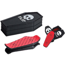 Mini-planche à roulettes magnétique à cinq doigts, anti-stress et portable, Infinity Slider, obstacles pro, skateboard de poche (rouge)