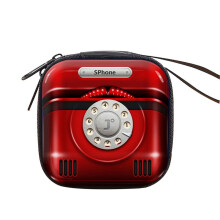 Geldbörse mit Radiokassetten-Print, Reißverschluss, Vintage-Metallgeldbörse, Aufbewahrungstasche für Partytelefon