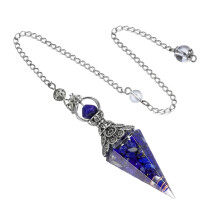 Natural Stone Pendulums Lazuli Crystal for Reikis Healings and Decors