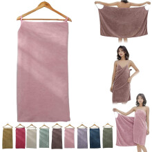 Ultra Soft Coral Velvet Bath Towel, Plus Size Wearable Sling Wrap – Quick Dry, Absorbent, Compatible with Spa & Beach Use
