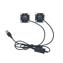 1Pc Speed-Adjustable Dual Fan Usb Fan 40Mm Usb Cooling Dual Fan Ip68 Waterproof Fan For Desks Laptops Devices Power Tools