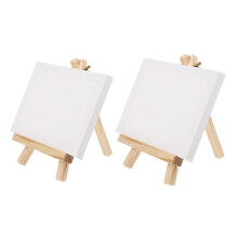 Recardis 2 Sets of Wood Artist Painting Easel Photo Painting Postcard Display Holder Frame