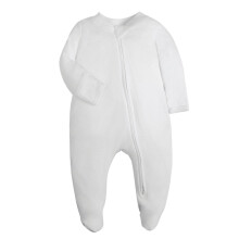 Tutina lunga per gattonare, tinta unita, tutina estiva per neonati, pigiama per neonati, abbigliamento per neonati unisex, bianco, 3-6 mesi