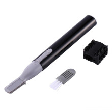 Octpeak Eyebrow Trimmer, Precision Electric Eyebrow with Comb No Pulling Sensation Painless for Face Chin Neck, Upper-Lip, Peach-Fuzz Black