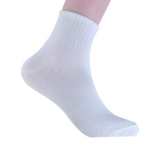 iOPQO 3 Pairs Mens Athletic Socks, Crew Socks for Men, Gym Socks, Athletic Socks, Cotton Crew Socks, White One Size