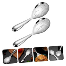 2 Stuks Roestvrijstalen Rijstlepel Non Stick Keuken Rijst Verdikte Maaltijd Pollepel Rijst Pollepel voor Keuken Non-Stick