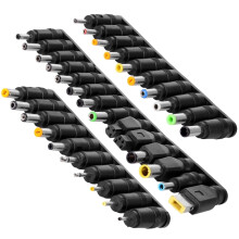 34pcs Universal Laptop Notebook Input DC Plug Set Jack Tips for compatible with Lenovo Toshiba compatible with Dell and Most Laptops
