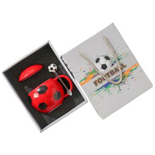 400 ml elegante voetbalthema koffiemok 14 oz-Rode geschenkdoos