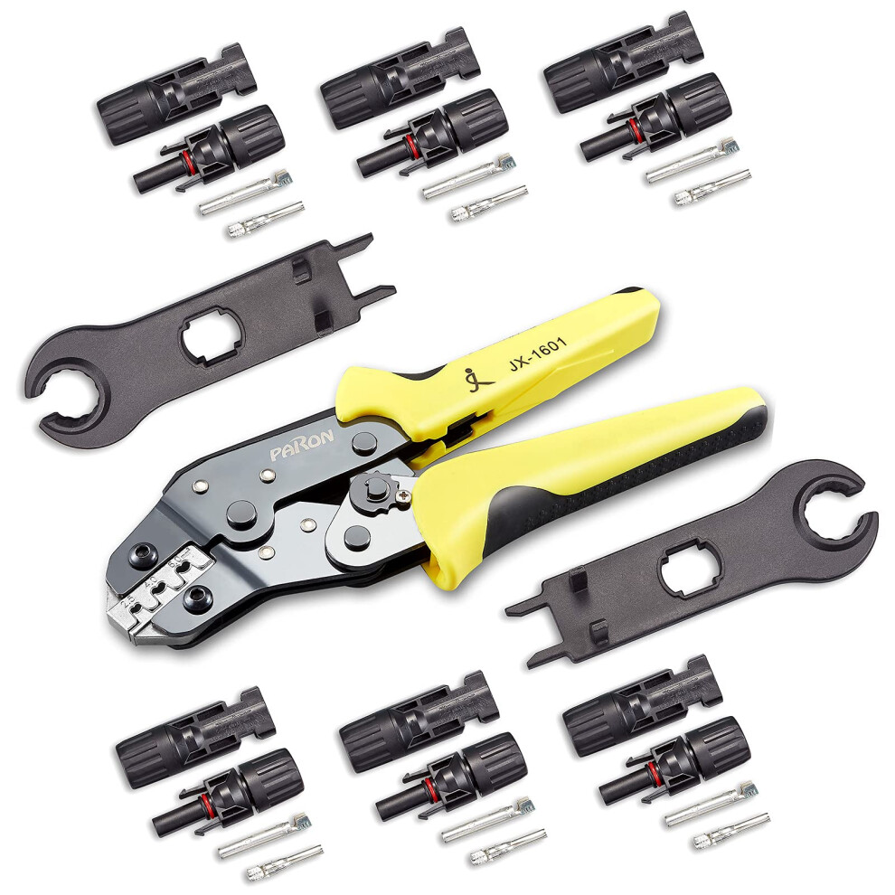 Mc4 Solar Crimping Tool Kit With 2 Wrenches And 6 Pairs Connectors For 1410 Awg Cable 9092120161755