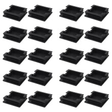 75mm x 75mm Plastic Square Caps Tube Pipe Inserts End Blanking 20Pcs