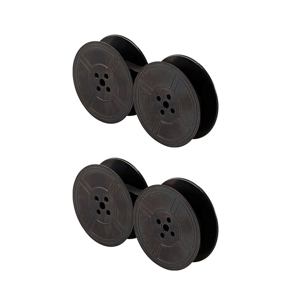 2Pack Typewriter Ribbon Twin Spool Typewriter Ribbon Ink Twin Spool Pack Ink Replacement Part For Most Typewriter(Black) Black 6032003055699