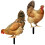 2Pcs Acrylic Yard Chicken Signs Realistic Chicken Shaped Stakes 8