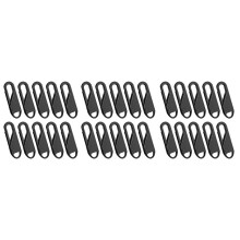 30 Pcs Zipper Pull Replacement Zipper Repair Kit Zipper Slider Pull Tab Universal Zipper Fixer Metal Zipper (Black)