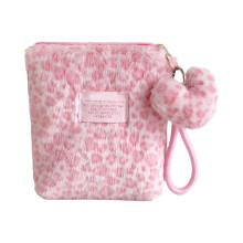 Elegant Velvets Leopards Toiletry Organizers Portable-Pink