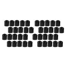 40Pcs Rubber End Caps 19mm ID PVC Round Tube Bolt Cap Cover Screw Thread Protectors Black