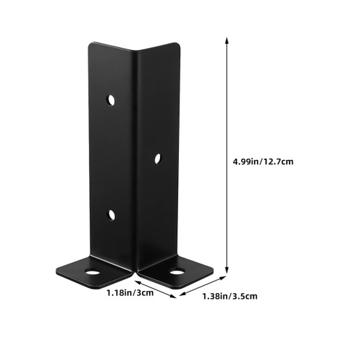 2Sets Robuster Eisenzäune Sockel Für Gartenzaun Und 1