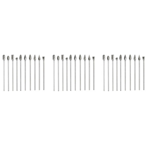 30X Conjunto de Brocas Rotativas de Carboneto Sólido de TungstêNio de Corte Duplo de 4 Polegadas de 1/8 Polegadas (3 Mm) Broca Helicoidal para