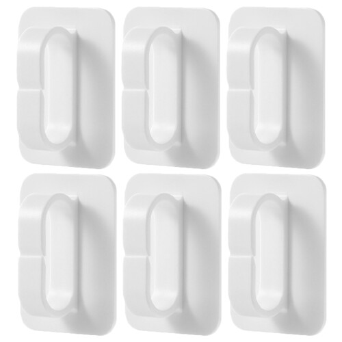24Pcs White Adhesive Key Hooks Strong Self Stick Wall Hooks for Home 1