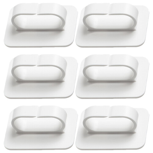 24Pcs White Adhesive Key Hooks Strong Self Stick Wall Hooks for Home 2