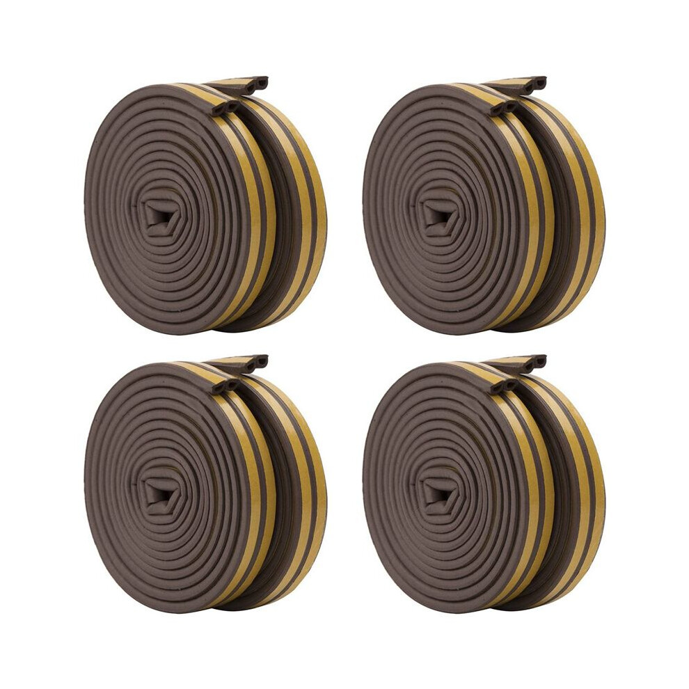 8 Roll Eva Seal Weather Strip Foam Tape D Type 10M Doors Windows Draught Excluder Anti-Collision Seal Strips 6033321382313