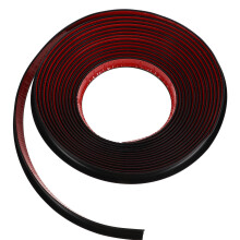 10M Gouttière Rail PVC J Noir Bande Anti-Pluie Pour