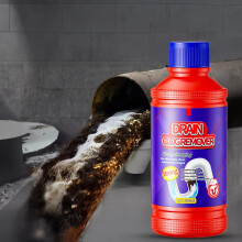 (Drain cleaner) Drain Clog Remover, Powerful Dissolves Hair Grease, Fast Unclogs Kitchen Bathroom Sink Pipes, Safe Non-Corrosive Cleaner, 500ml