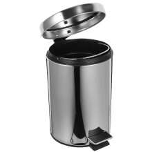 Edelstahl Fußpedal Mülleimer Silber Stabil Für Küche & Büro
