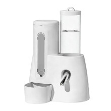 Mangeoire pour petits animaux avec distributeur d'eau-Blanc