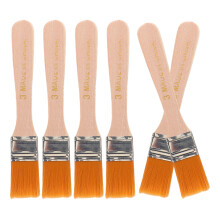 6St Nylon-Pinsel Mit Holzgriff Für Wand, Möbel, Zaun, Tür, Schrank