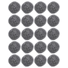 20Stk Edelstahl Drahtbälle Topf Spülbürste Metall Schrubber Silber