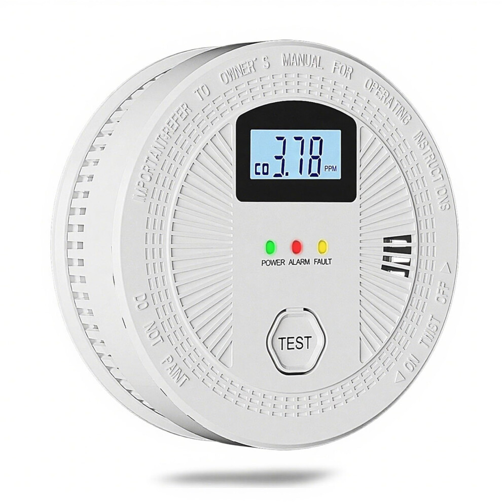 Carbon Monoxide Detector With Dual Sensor Smoke Alarm, Battery Powered, Lcd Display, 85Db Alert 9771547539100