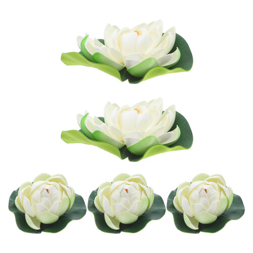 10 Pcs Artificial Floating Water Lilies For Pond Fish Tank Pool Decor 2