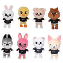 (Bear,Standard packaging)SKZOO Stray Kids Leeknow Hyunjin Plush Doll Stuffed Animal Toy New Cute Collectible Gift