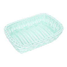 5Pcs Durable Light Green Wicker Woven Baskets Home Storage Organizers
