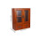 Brown Wooden Wall Cabinet Vintage Style Multi-Functional Storage 2