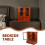 Brown Wooden Wall Cabinet Vintage Style Multi-Functional Storage 6