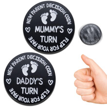 Pregnancy Reveal Gift Style B Black Double Sided Funny Baby Decision Gift for Moms and Dads