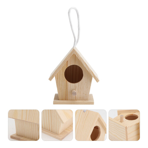 3 Pezzi Decorazione Nido Uccelli Esterno Mini Ornamento 2