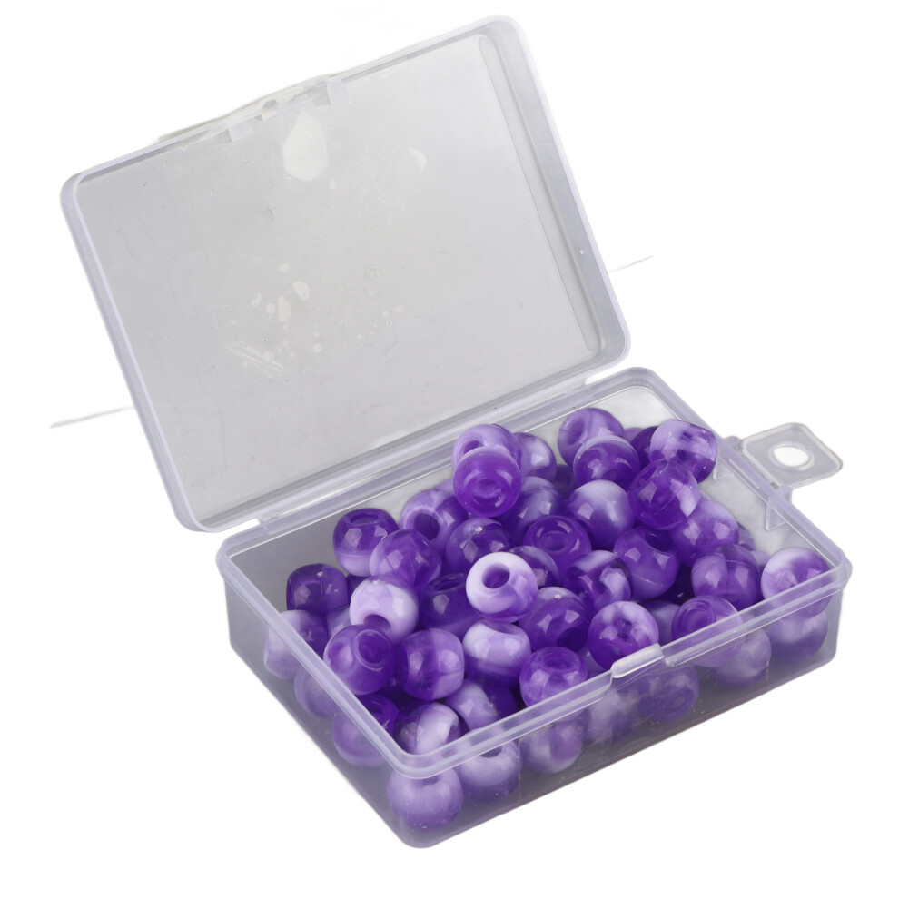 Unisex Purple 74Pcs Hair Beads Hair Dreadlocks Beads Hair Accessories For Diy