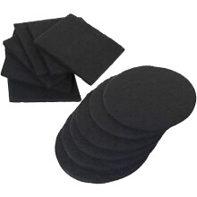 48Pcs Black Household Trash Can Filter Cotton Deodorizer Pads
