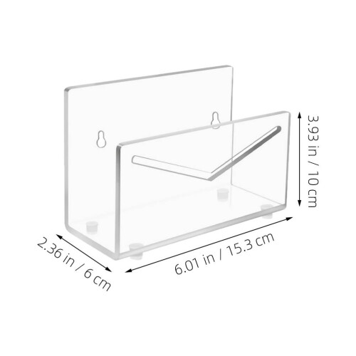 2 pcs clear acrylic wall or desktop mail holder for office use 1