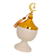 Pot de rangement couvert avec couvercle pour Ramadans du-L Blanc