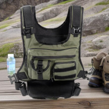 (black,20L)Tactical Chest Pack Outdoor Vest with Multiple Pockets for Running Cycling Hiking, Portable Tactical Gear Accessory Bag