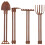 8Pcs Vintage Iron Miniature Gardening Tools Brown Tiny House Accessory 3