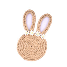 Easter Bunnies Woven Rope Drink Coasters Kitchen Dining Table-2